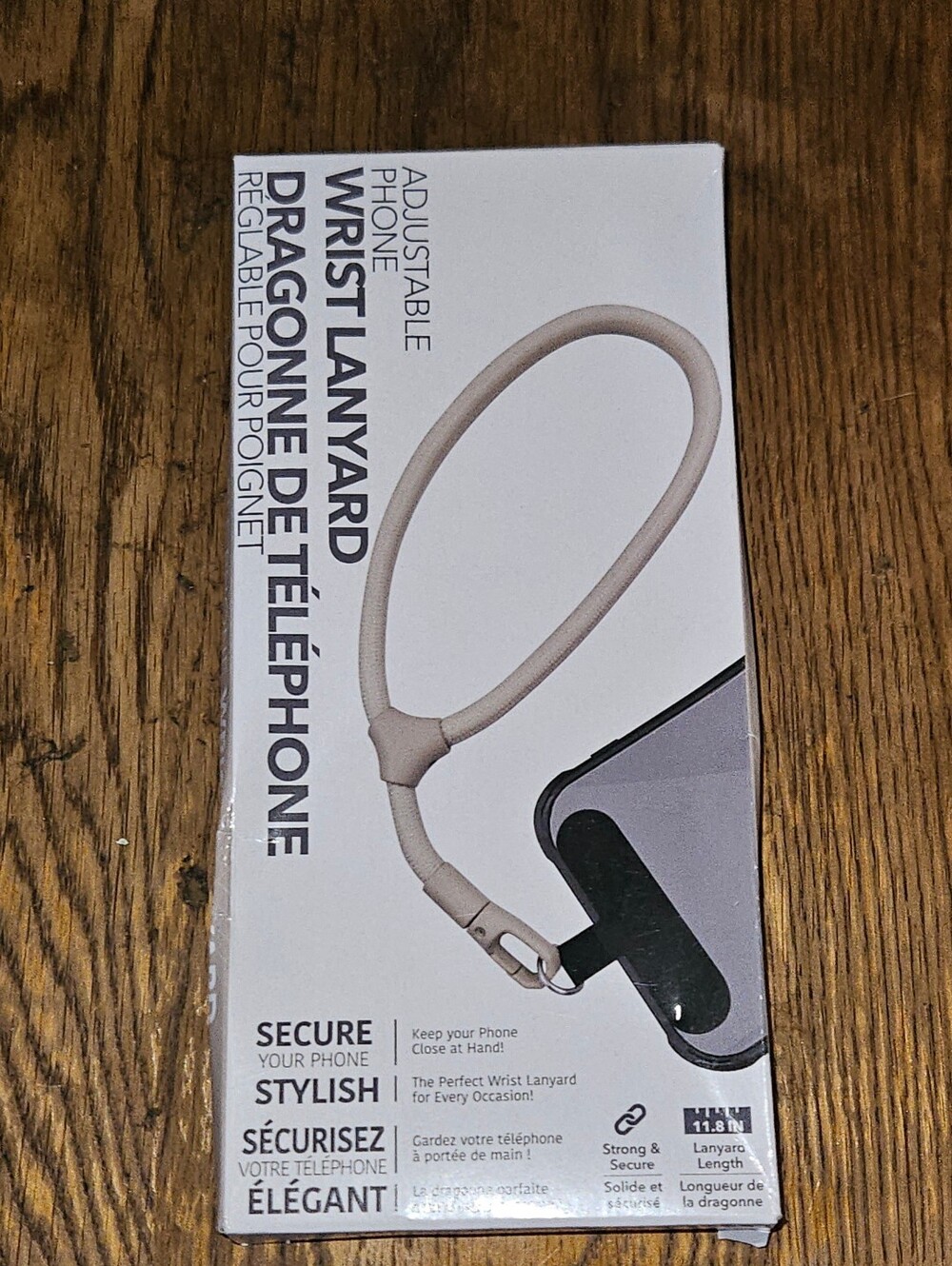 Adjustable Wrist Lanyard for Phone – Beige BNIB